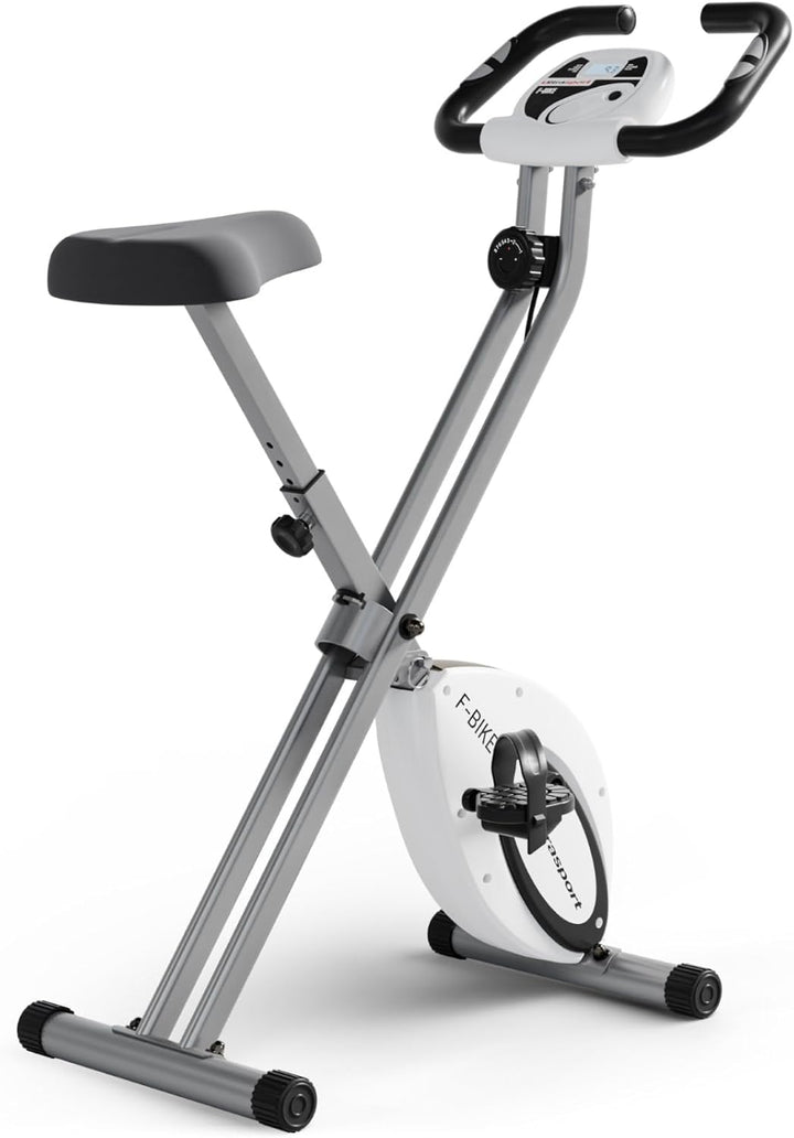 Ultrasport F-Bike, Fahrradtrainer, Heimtrainer, faltbares Fitnessfahrrad, integrierter Trainingscomp