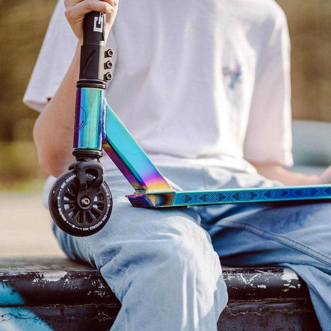 Movino Stunt Scooter Stunt Roller Kickscooter Professioneller Freestyle Roller Trick Roller ABEC 9 K