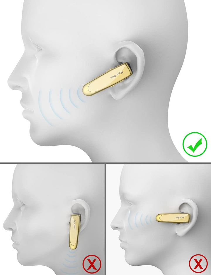 New Bee Bluetooth Headset Wireless Freisprech Telefon Bluetooth-Headset mit Mikrofon für iPhone Sams
