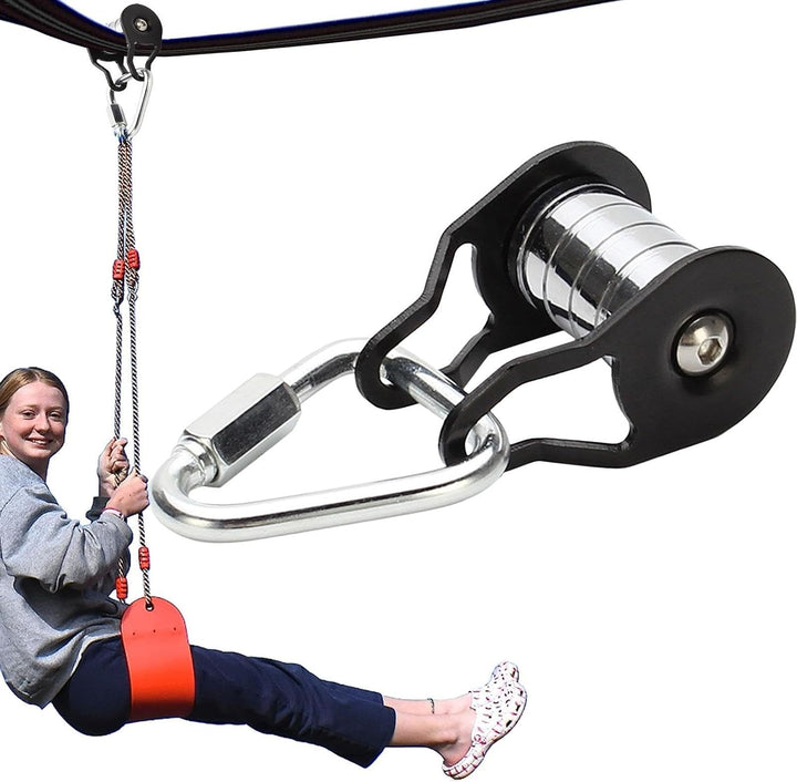 slackl-ine Seilrolle Für Slider, Ziplin-e-Set Für Kinder Mit 5 Rollen -ja-Slider Stahlseilrolle Star
