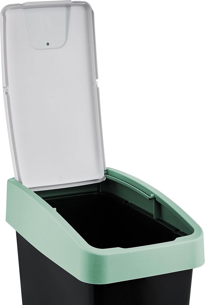 keeeper Premium Abfallbehälter mit Flip-Deckel, Soft Touch, 25 l, Magne, Nordic Green Nordic Green 2