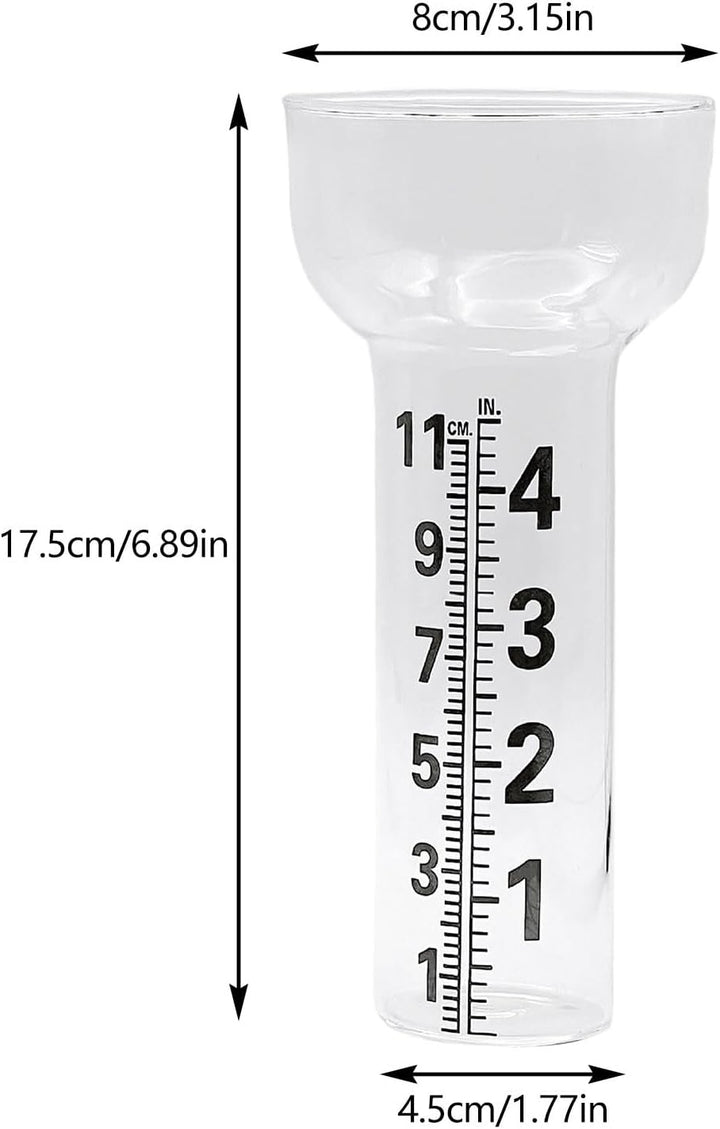 Regenmesser/Niederschlagsmesser Ersatzglas aus Glas mit klaren Markierungen, 35/40 mm trichterförmig
