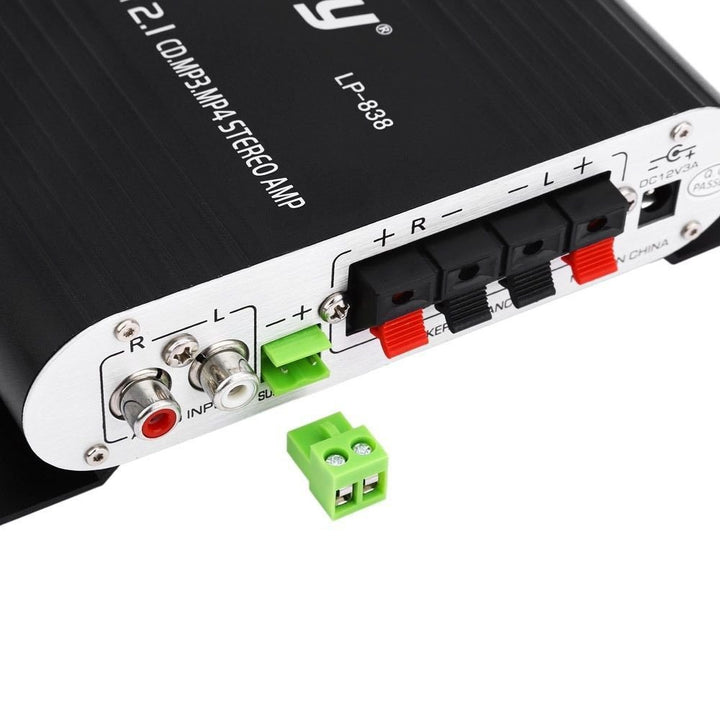 LEPY LP-838 Auto Channel Verstärker Stereo Subwoofer Audio Zubehör (Schwarz) mit DollaTek Led-Licht