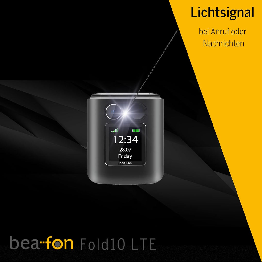 Beafon, Fold10 LTE, Klapphandy, SOS Notruftaste, XL Farbinnendisplay2,2 (5,58cm), XL Farbaussendispa