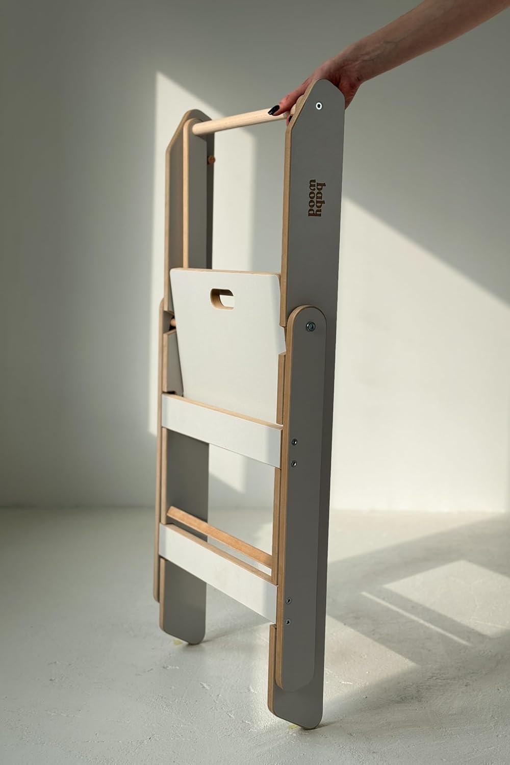 Lernturm Klappbar aus Holz, Lernturm faltbar, Küchenturm aus Holz, Klappbarer Küchenhelfer, Lerntowe