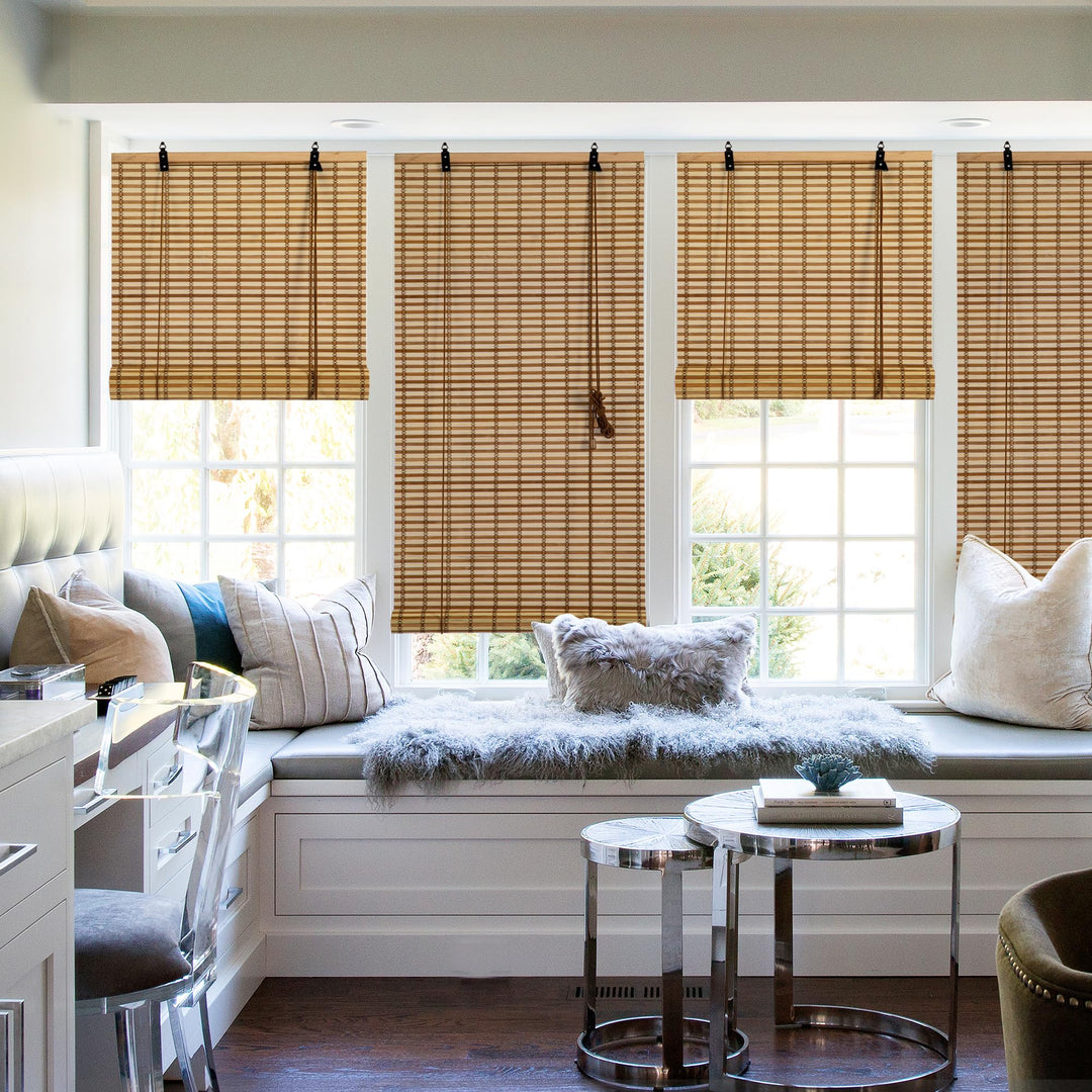 Cy.curtain bright Bambusrollo Bambus Rollo Sonnenschutz und Sichtschutz Rollo,für Fenster Und Türen,