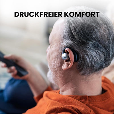 Avantree Pebble - Kopfhörer Kabellos Open Ear, Bluetooth 5.2, Ohrbügel für sicheren Sitz Drahtlos, 3