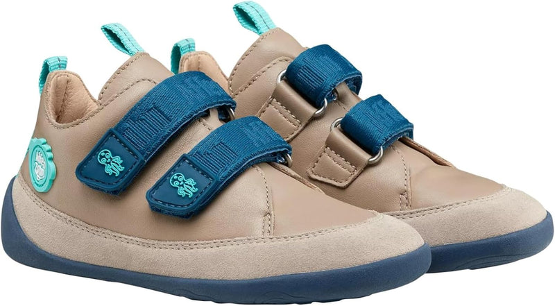 Affenzahn Barfussschuh Leder Buddy mit Klettverschluss Weich rutschfest Flexibel Reflektierend für J