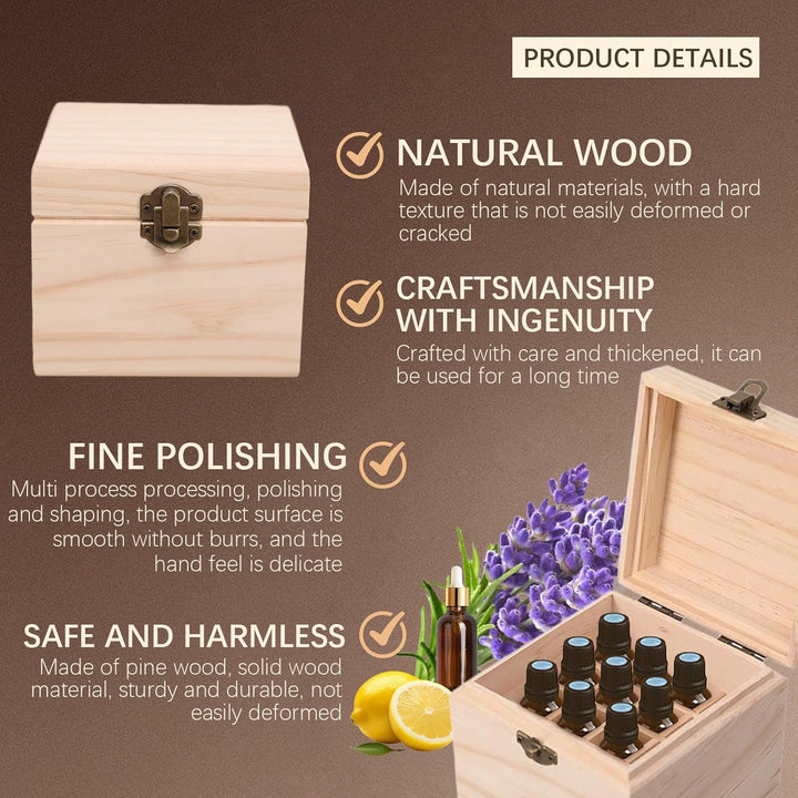 RoseFlower 16 Löcher Ätherisches Öl Aufbewahrungsbox Duftöle Display Ständer Behälter, Essential Oil