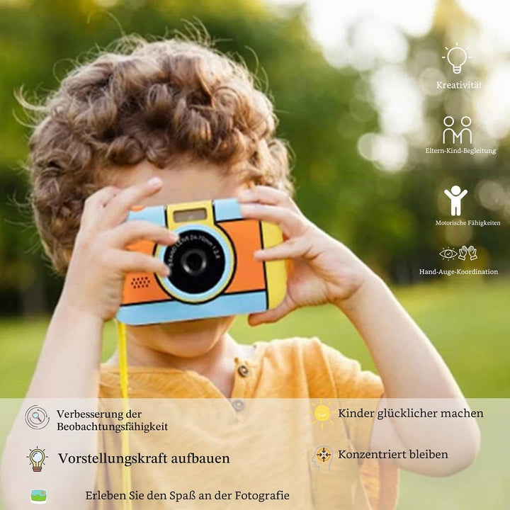 YunLone Kinderkamera Digitale Kamera Kinder 1080P HD Video Camera mit 32GB SD, Kids Selfie Camera fü