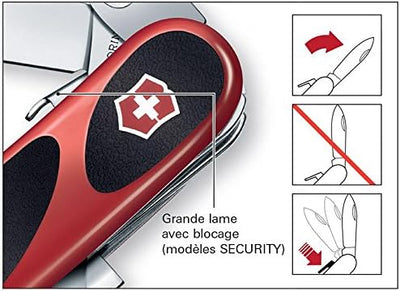 Victorinox Taschenmesser Evolution S101 (12 Funktionen: Feststellklinge, Korkenzieher) rot One Size