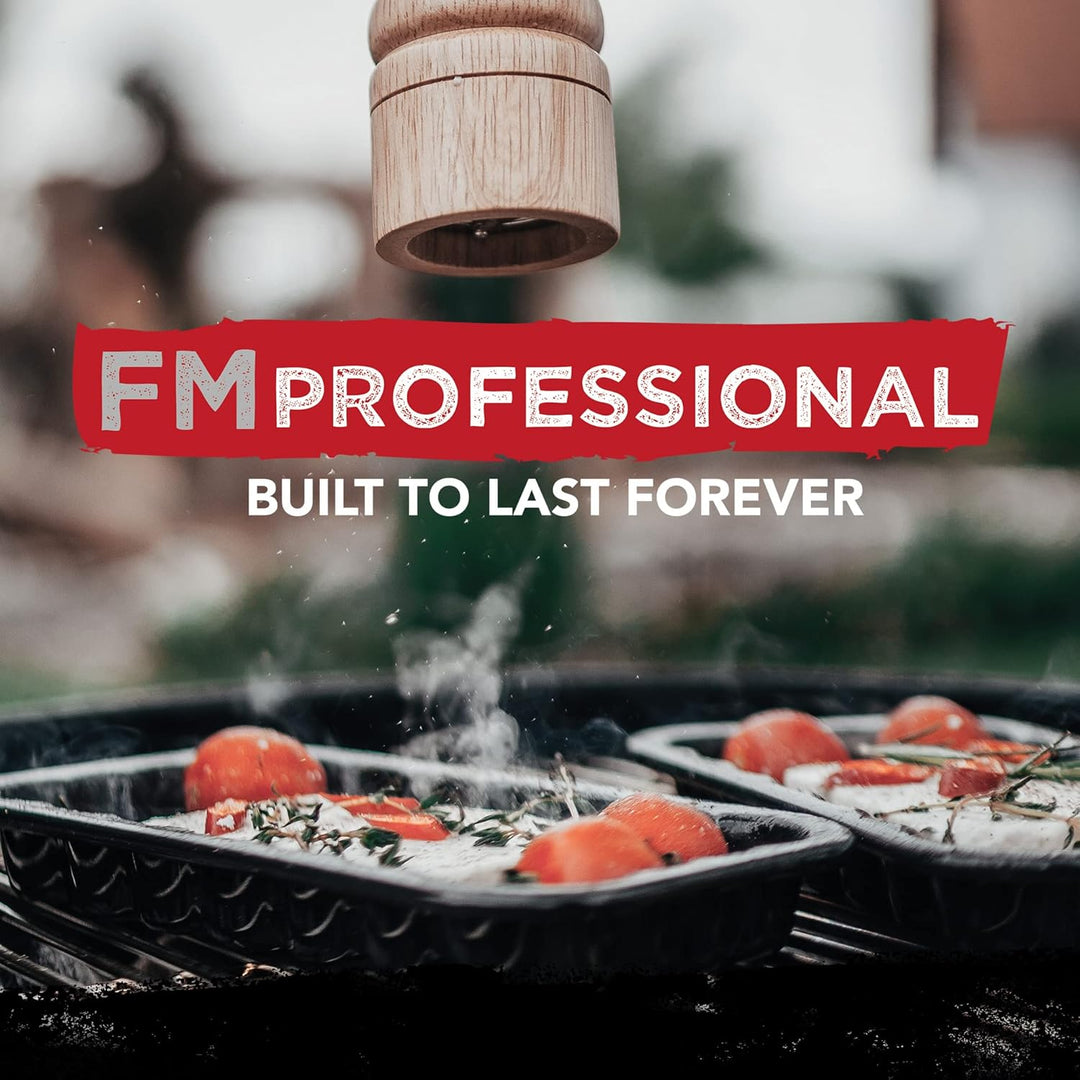 FMprofessional Grillschale aus emailliertem Edelstahl by Fackelmann – Wiederverwendbare Schale für d