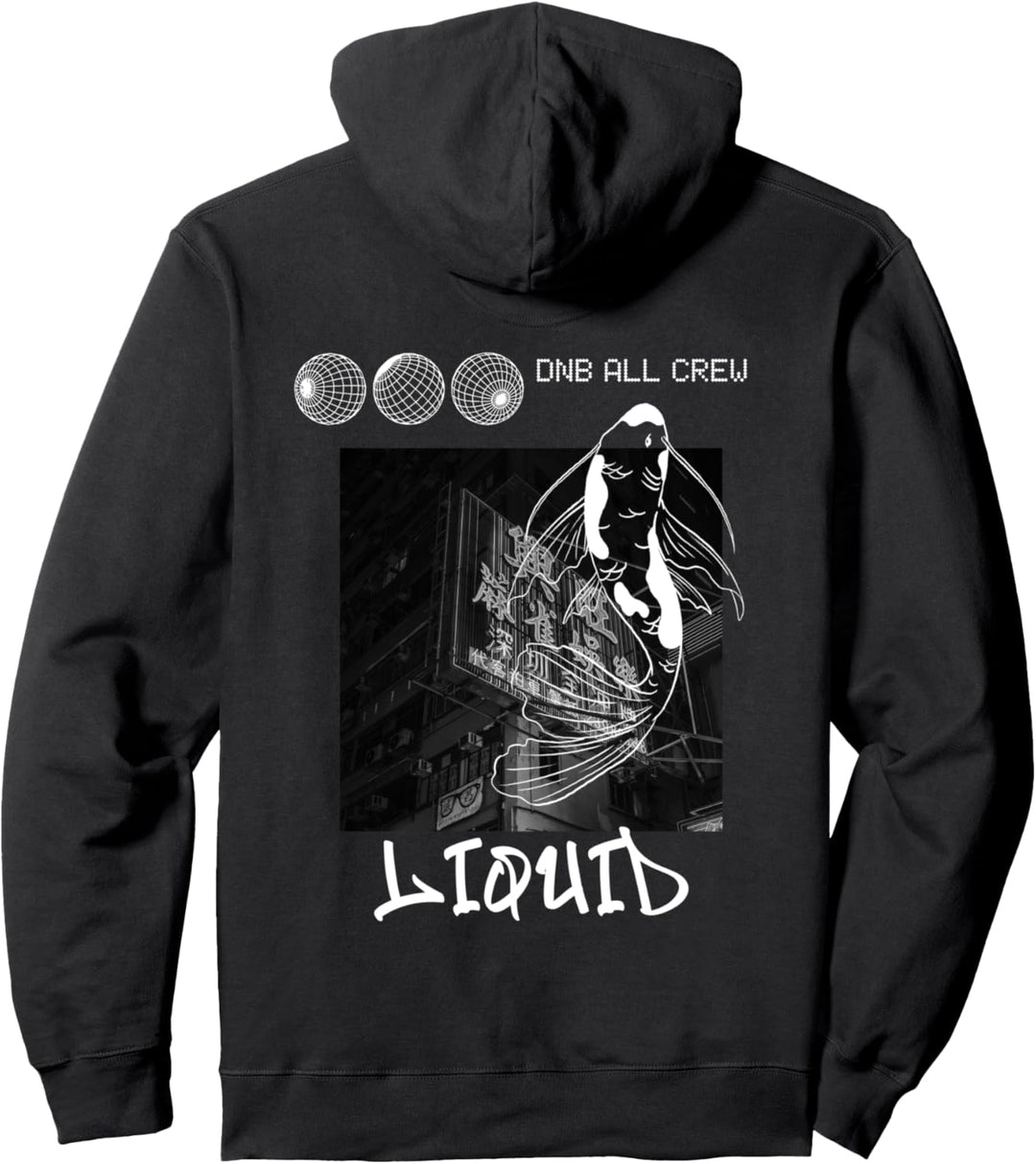 Liquid Drum und Bass DnB Fish Drum N Bass Pullover Hoodie