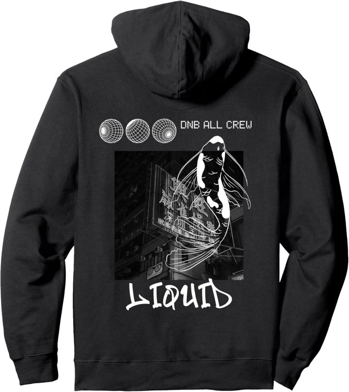 Liquid Drum und Bass DnB Fish Drum N Bass Pullover Hoodie