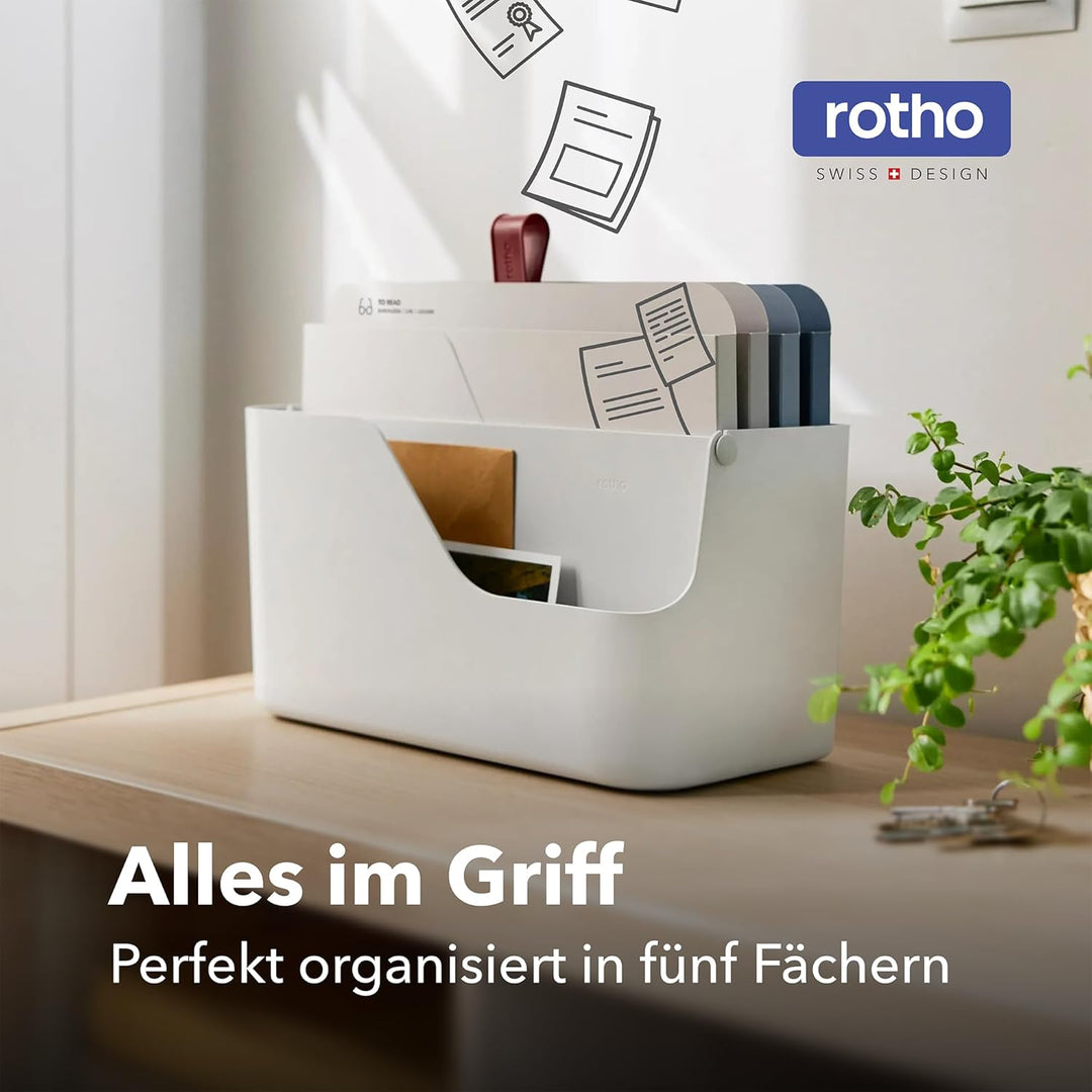 Rotho MyPaper Inbox Dokumentenorganizer MY PAPER Plus, Kunststoff (PP) BPA-frei, weiss, (36.4 x 16.8
