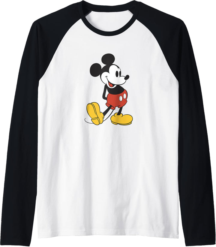 Disney Mickey Mouse Retro Standing Foot Pop Raglan