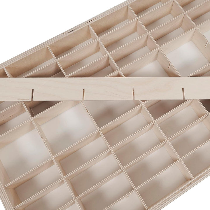 Dekoralove HOLZORGANISATOR 80X40CM für Schubladen kompatibel für Hot Wheels Schmuck Holz Aufbewahrun