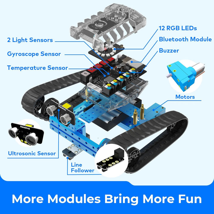 Makeblock mBot Ranger Roboter, 3-in-1-Programmierbarer Robot Bausatz, Codiertes Spielzeug, 3 Formen