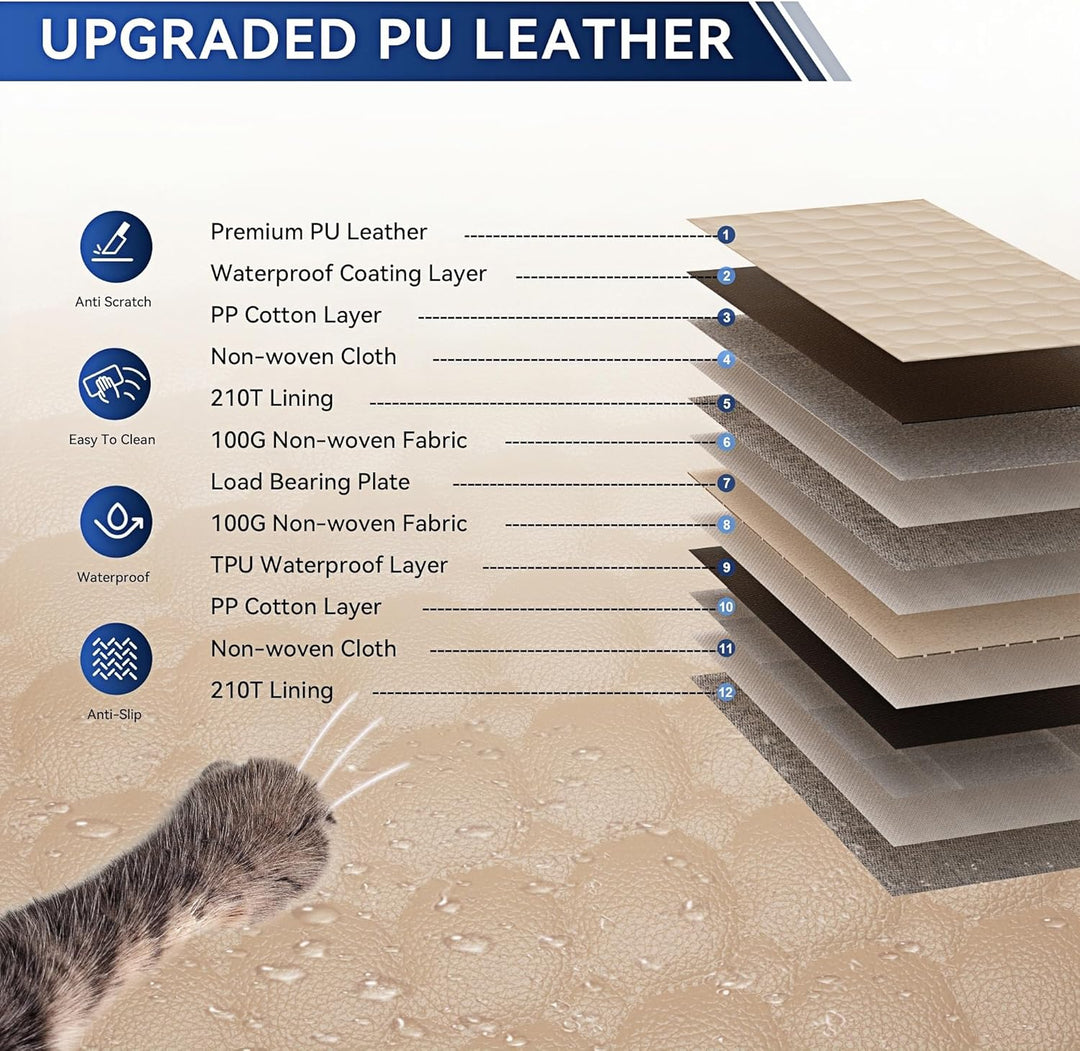 Hundedecke Auto Rückbank (132x62cm), PU-Leder Hundesitz Auto Rücksitzschoner Autodecke Harter Unters