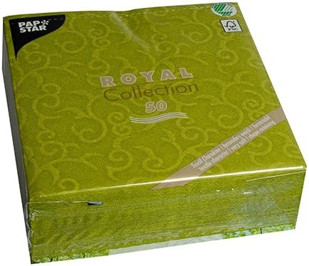 250 Servietten 1/4-Falz 40 x 40 cm olivgrün "Casali" (84883)