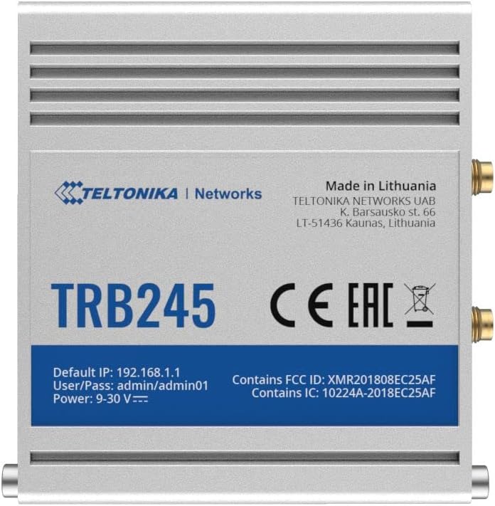 Teltonika TRB245 Industrial M2M LTE CAT 4 Gateway TRB245000000, 150, W125727569 (4 Gateway TRB245000