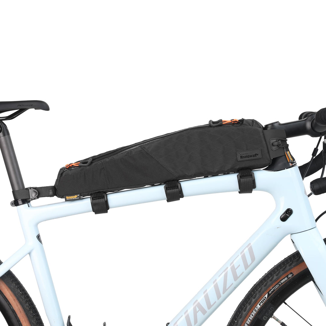 Fahrrad Oberrohrtasche Wasserdicht Rahmentasche Dreieckstasch Doppelseitige Netzbeutel für MTB Rennr