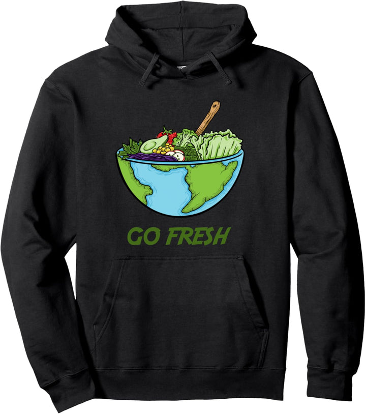 Go Fresh All Vegetable Plant Lover Vegan Diet Gift Idea Pullover Hoodie