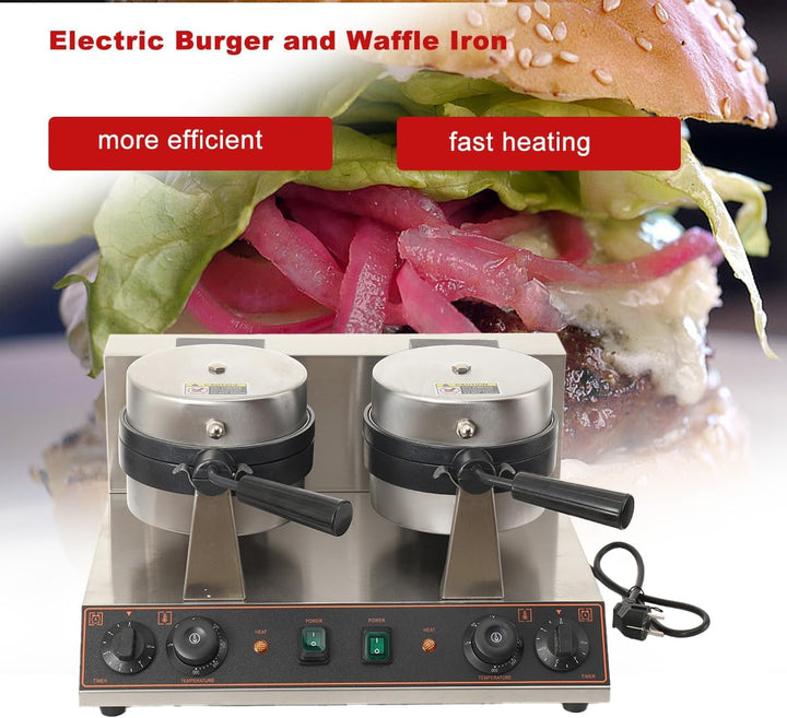 Elektrische UFO-Burger-Presse, Kommerzielle Doppelkopf-Burger-Maker, 2600W Eiscreme-Burger-Maschine,