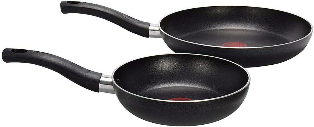 Tefal B189S2 Taste Pfannenset 2 tlg, kleine Pfanne 20 cm + Bratpfanne gross 28 cm, Innen & Aussen An