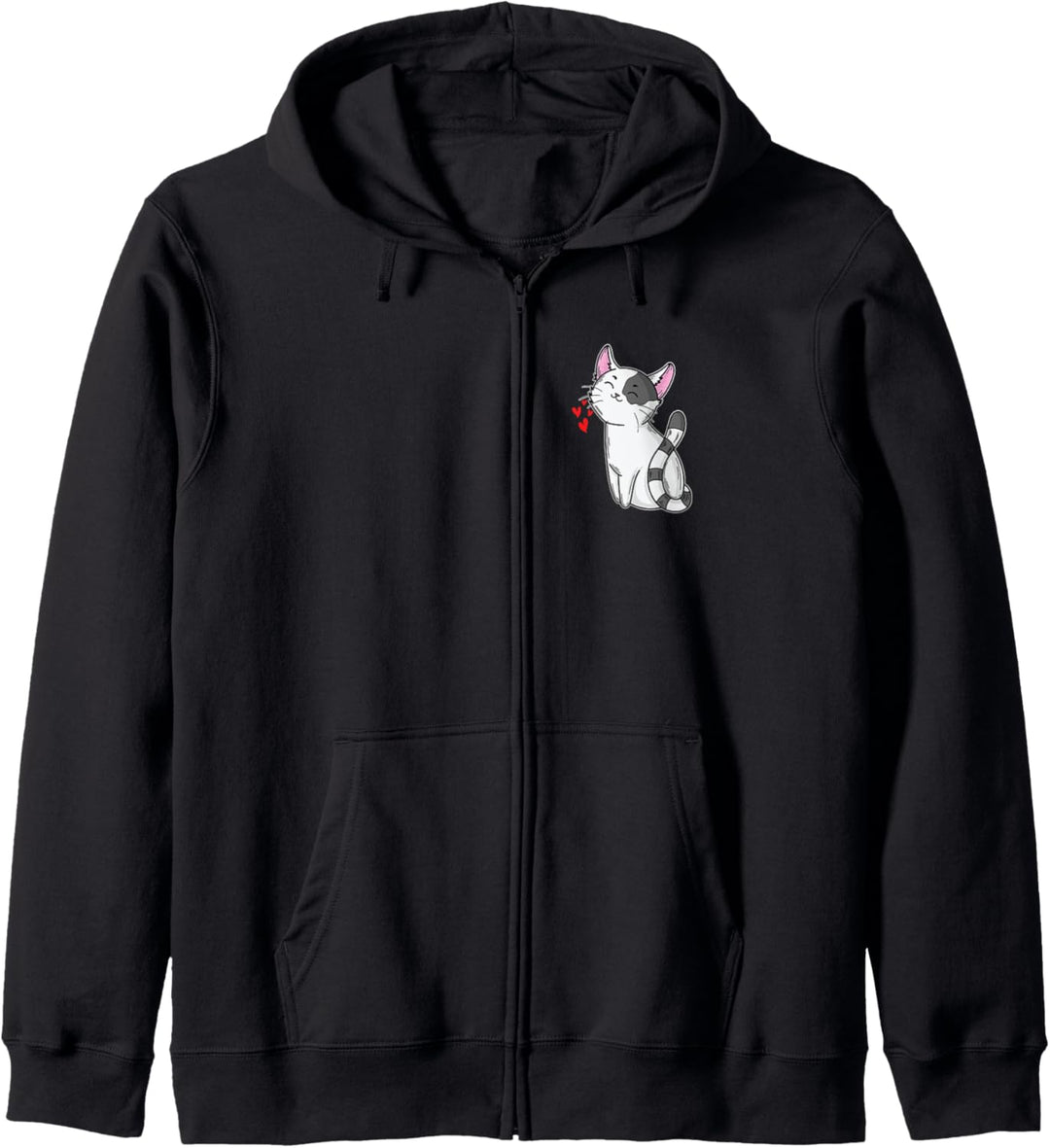 Katze liebt Zuhause Kapuzenjacke