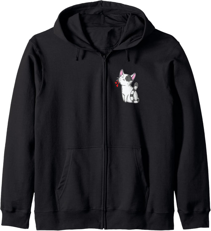 Katze liebt Zuhause Kapuzenjacke
