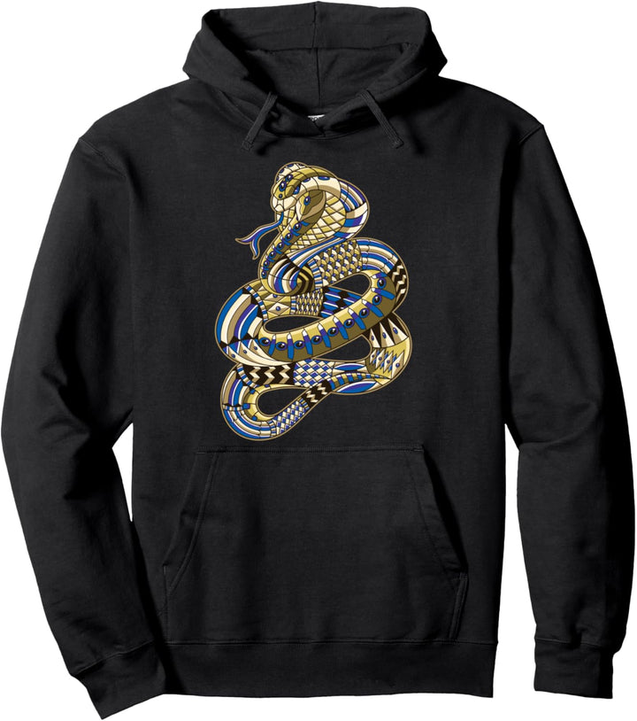 Mandala SchlangeReptilie Tier Farbig Kobra Python Geschenk Pullover Hoodie