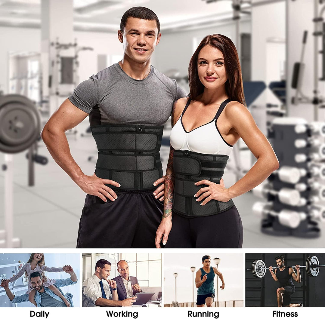 KUMAYES Bauchweggürtel Fitnessgürtel Herren bauchtrainer Neopren Sauna Taille Trimmer Schwitzgürtel