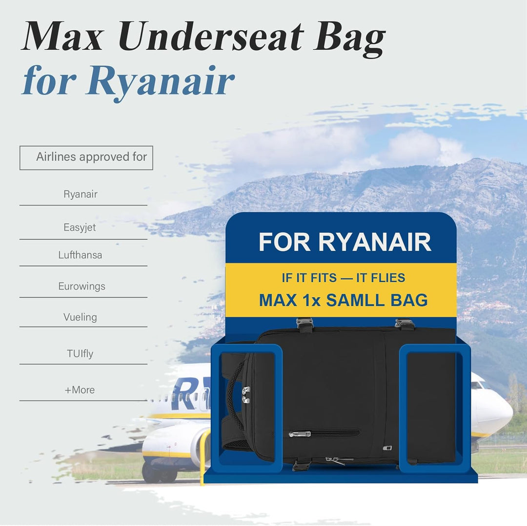 VMIKIV für Ryanair Handgepäck 40x20x25 Rucksack Handgepäck Flugzeug,Reiserucksack Klein Handgepäck T