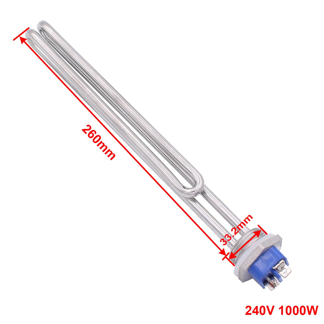 AIICIOO Heizelement 240v 1000w 1 Zoll BSP (DN25) Edelstahl mit Silikon-O-Ring, 240V 1000W