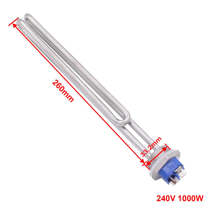 AIICIOO Heizelement 240v 1000w 1 Zoll BSP (DN25) Edelstahl mit Silikon-O-Ring, 240V 1000W