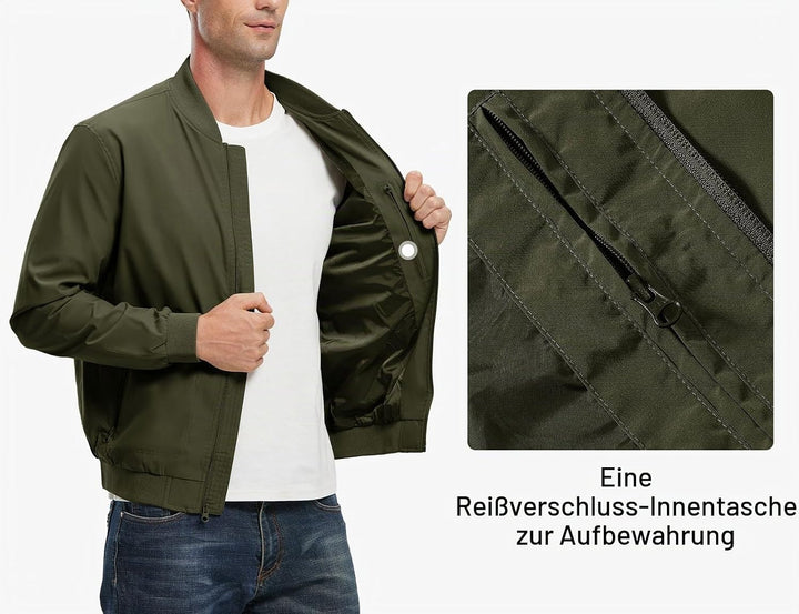 donhobo Herren Jacken Leichte Windbreaker Übergangsjacke Bomberjacke Frühling Herbst Fliegerjacke St
