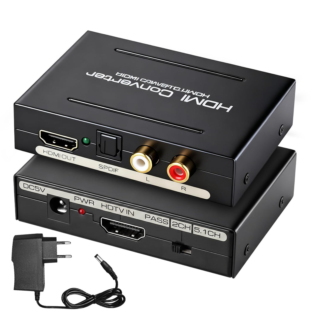 HDMI Audio Extractor, HDMI Audio Splitter 192KHz DAC Wandler Metall ARC Extraktor, 4K@30Hz Unterstüt