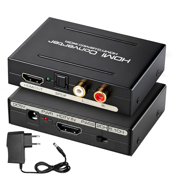 HDMI Audio Extractor, HDMI Audio Splitter 192KHz DAC Wandler Metall ARC Extraktor, 4K@30Hz Unterstüt