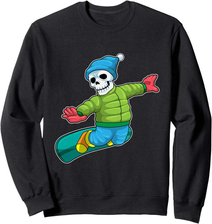 Skelett Snowboarder Snowboard Wintersport Sweatshirt