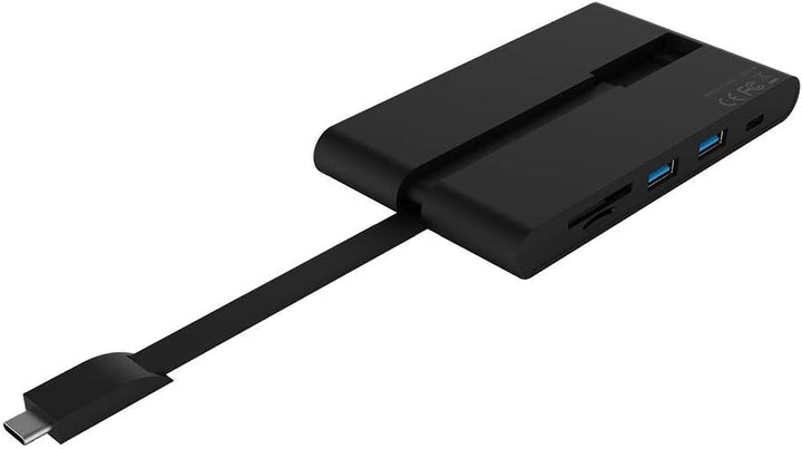 PNY All-In-One USB-C Mini Docking Station mit integriertem USB-C-Kabel mit 2xUSB-C, 2xUSB-A 3.1, 1xH