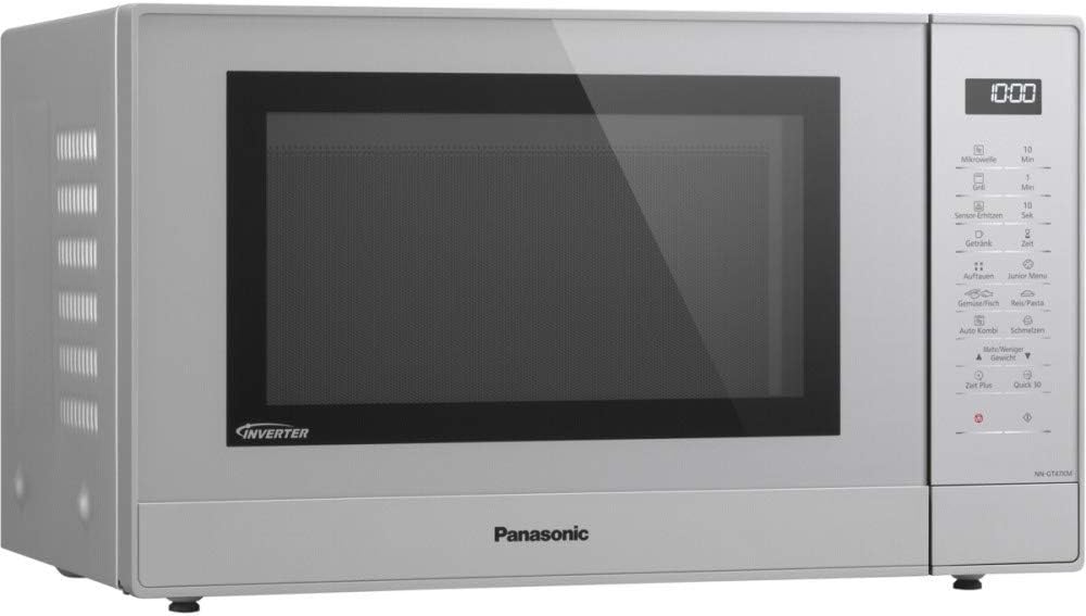 Panasonic NN-GT47KMGPG Kombi Mikrowelle (1000 Watt, mit Grill, Inverter Mikrowelle, 31 Liter) silber