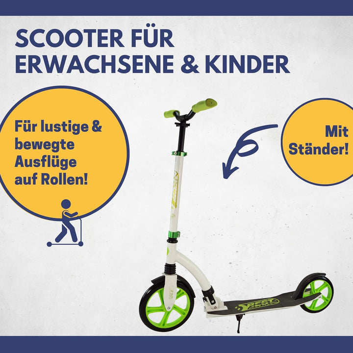 Best Sporting Scooter Erwachsene und Kinder I klappbarer Roller mit Ständer I City-Roller für Erwach