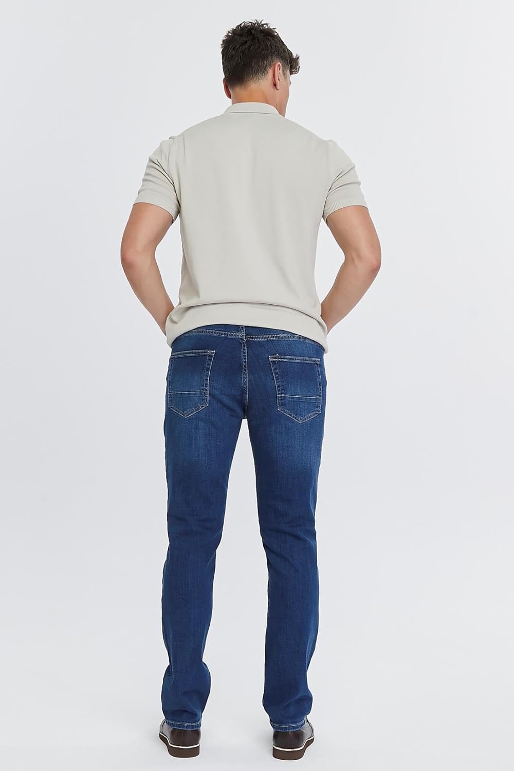 CEDY DENIM - Herren Jeans Regular Fit, Stretch Jeanshose, Herren High Waist, Straight Cut, Basic Was