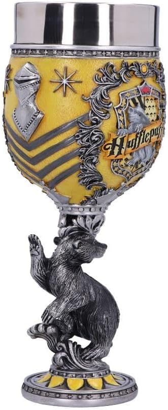 Nemesis Now Harry Potter Hufflepuff Hogwarts House Collectable Goblet, Harz, Gelb, Silber, 1.25 pico