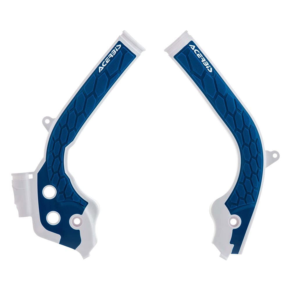 Acerbis X-Grip Frame Guards weiss / blau, weiss / blau