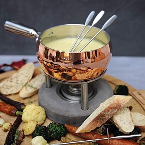 Boska Fondue-Set Kupfer - 1,7 L - geeignet für Käsefondue Kupfer mit Betonsockel, Kupfer mit Betonso