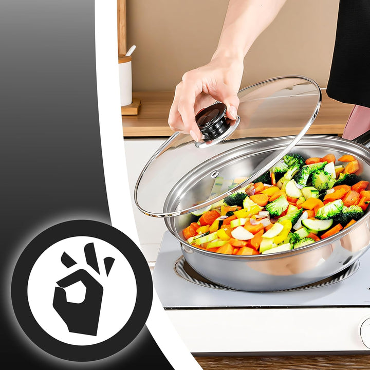 Retoo Topf und Pfannenset Induktion 11-teilig Kochtopf Set mit Glasdeckel, Wasserkocher, Topfset Ede