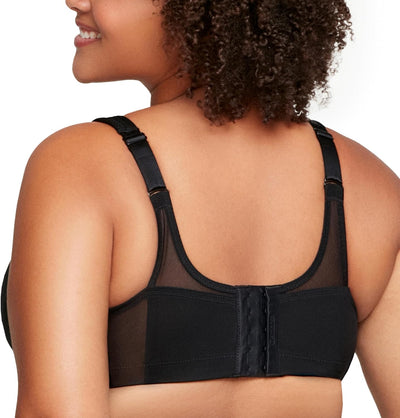 Glamorise Damen Sports Bra, Undurchsichtige 75B Schwarz, 75B Schwarz