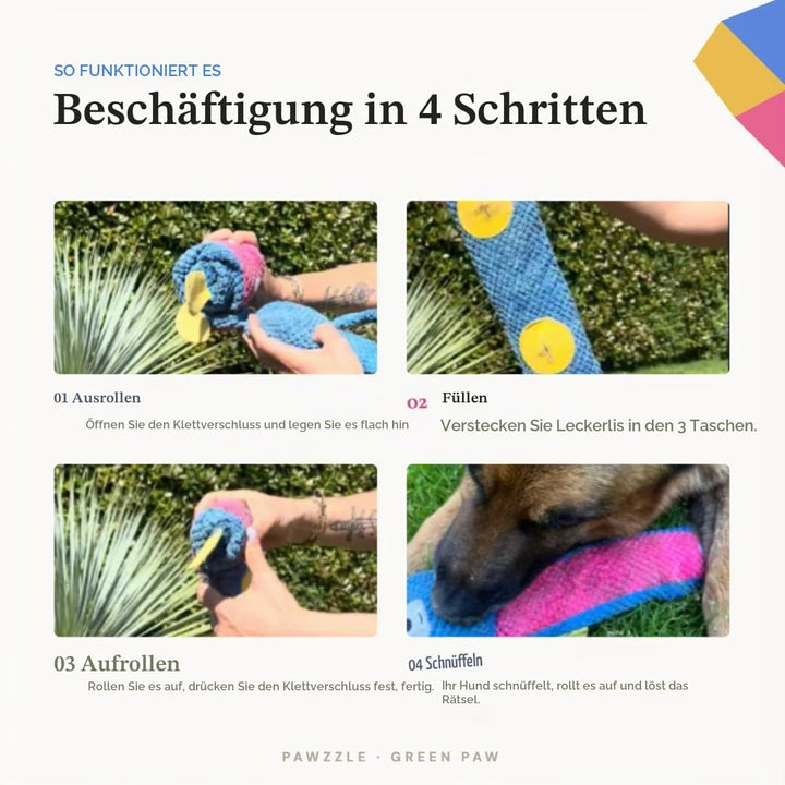 PAWZZLE Hundelickspielzeug - Schnüffelspielzeug für Hunde &amp; Welpen – Interaktives Futterspielzeug mi
